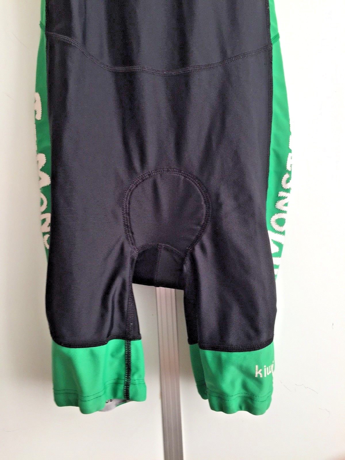 Kiwami  Men's Tri-Suit Black/Green Padded Shorts XS  One Piece Zip