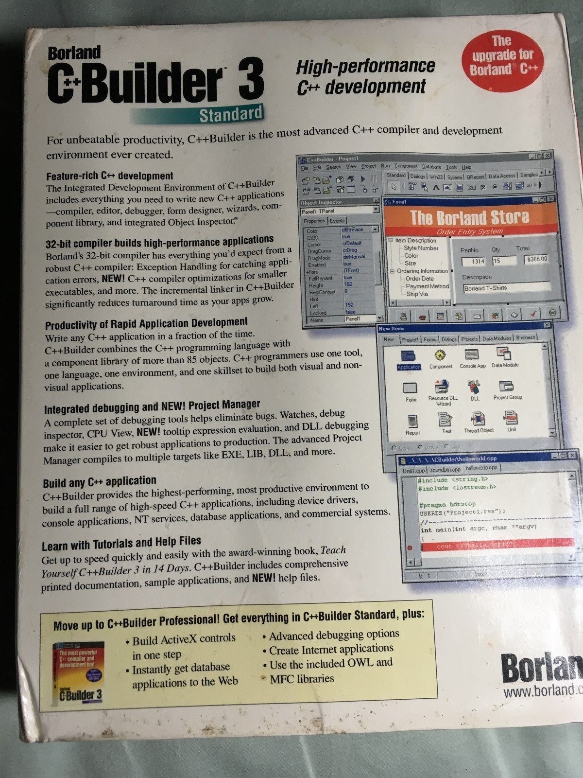 Borland C++Builder 3 Std retail CPC1330WWSS180