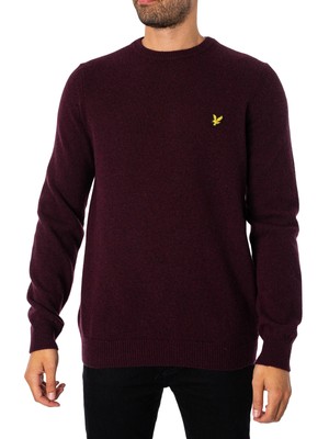 

Мужская трикотажная куртка Lyle - Scott из овечьей шерсти, красная, Красный