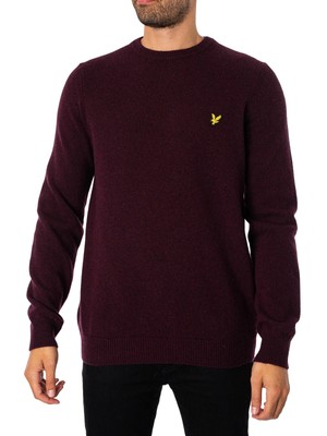 Мужская трикотажная куртка Lyle & Scott из овечьей шерсти, красная