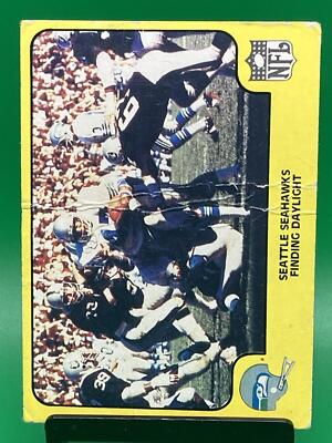 1978 Fleer Team Action #51 Finding Daylight Seattle Seahawks Crease