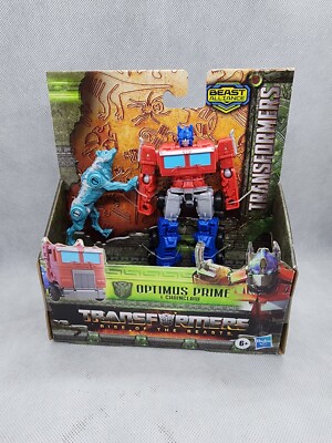 Transformers: Rise of the Beasts Optimus Prime and Chainclaw Action Figures New 