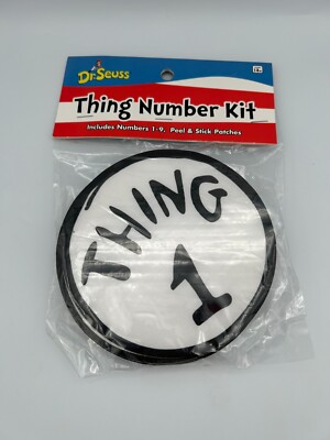 Dr. Seuss Thing Number Kit 1-9 Patches Peel & Stick Patches New