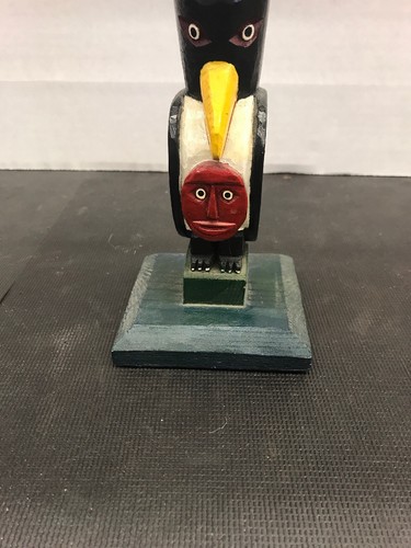 Northwest Coast First Nations native Carving Art Totem 1974 Charlie Jones 14”+