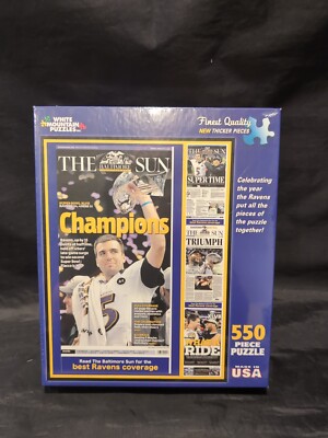 White Mountain Puzzles Super Bowl XLV11 Baltimore Ravens Champions 550 Pieces