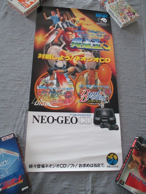 >>  Flying Power Disc Wind Jammers Ssk 3 Dunk Dream Neo Geo Cd Aes Poster! <<