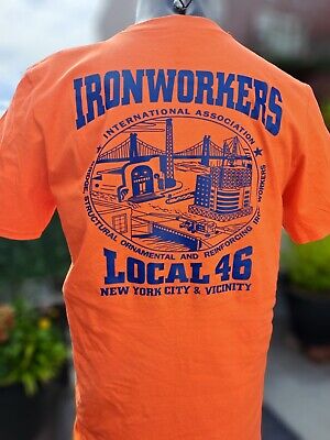 Iron Workers Union Local 46 Rebar, Rodbusters, Lathers Tshirt size  L
