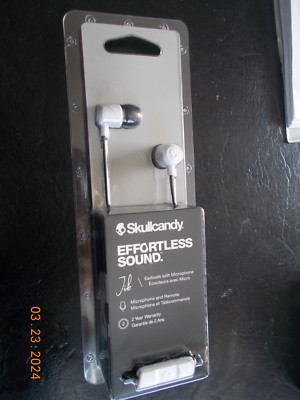 New Skullcandy Effortless Sound Earbuds with Microphone S2DUYK-441, White