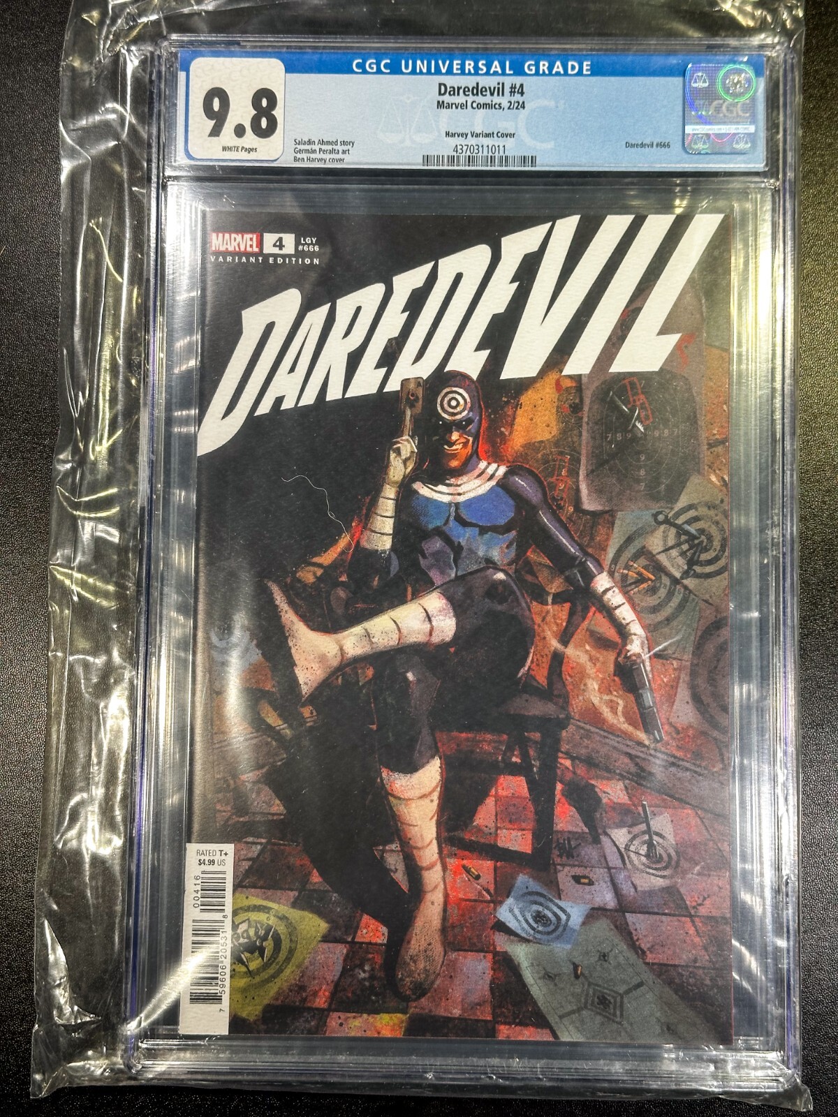 24枚セット 新品未開封 HAPPY BURSTDAY DAREDEVIL 4 👿Daredevil #4👿CGC 9.8 MINT👿Harvey 1:25 Bullseye Variant