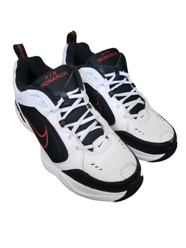 Size 11 - Nike Air Monarch IV White Black Red | eBay