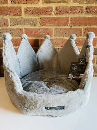 Brand New Nandog By Pet Gear Luxury Cloud Grey Pet Dog Cat Crown Bed