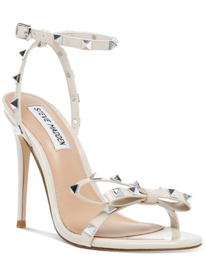 STEVE MADDEN Женские бежевые босоножки на шпильке с круглым носком Bradshaw-s, 9,5 м