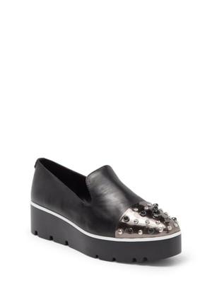 

KARL LAGERFELD PARIS Женские черные туфли на танкетке Britten Almond 1 на платформе, 7 м, Черный, KL412343
