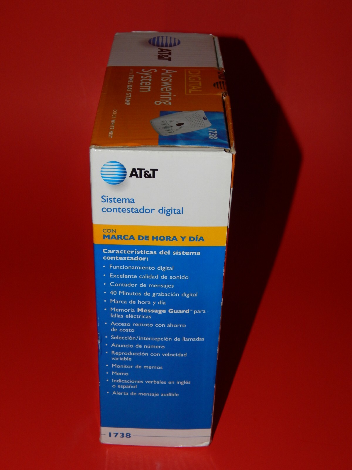 AT&T 1738 Digital Answering System English Spanish 40 min. Time/Day NIB New