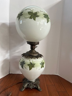 Claw Foot Hollywood Regency Table Lamp  Globe Glass GWTW style Signed