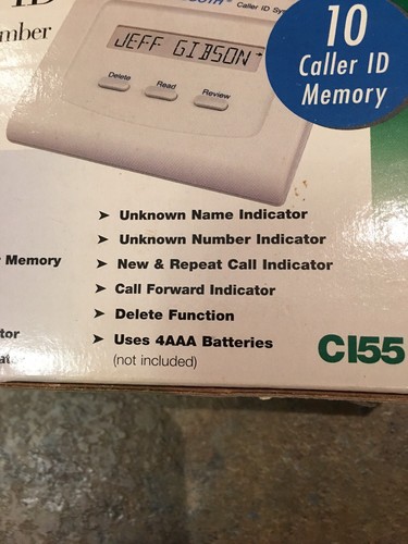 Bellsouth Phone Caller ID CI55-CX Name & Number