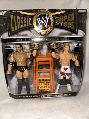 JAKKS PACIFIC WWE CLASSIC SUPERSTARS RAZOR RAMON VS SHAWN MICHAELS LADDER MATCH 