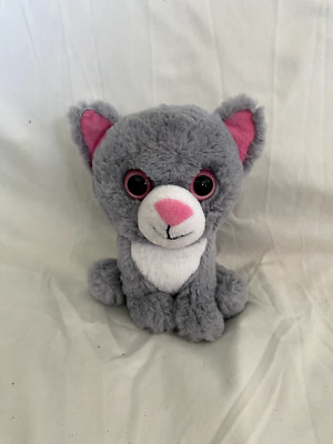 2016 MGS Group Kitty Cat Gray Pink Eyes Stuffed Animal Plush Toy