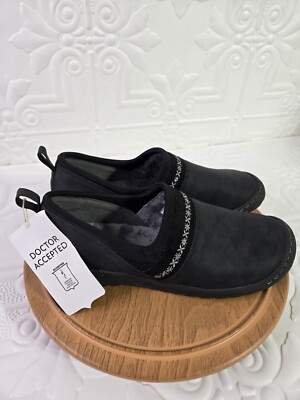 Jambu JBU Becca Women's Faux Fur Lined Slip-On Comfort Shoes Black Size 9M New