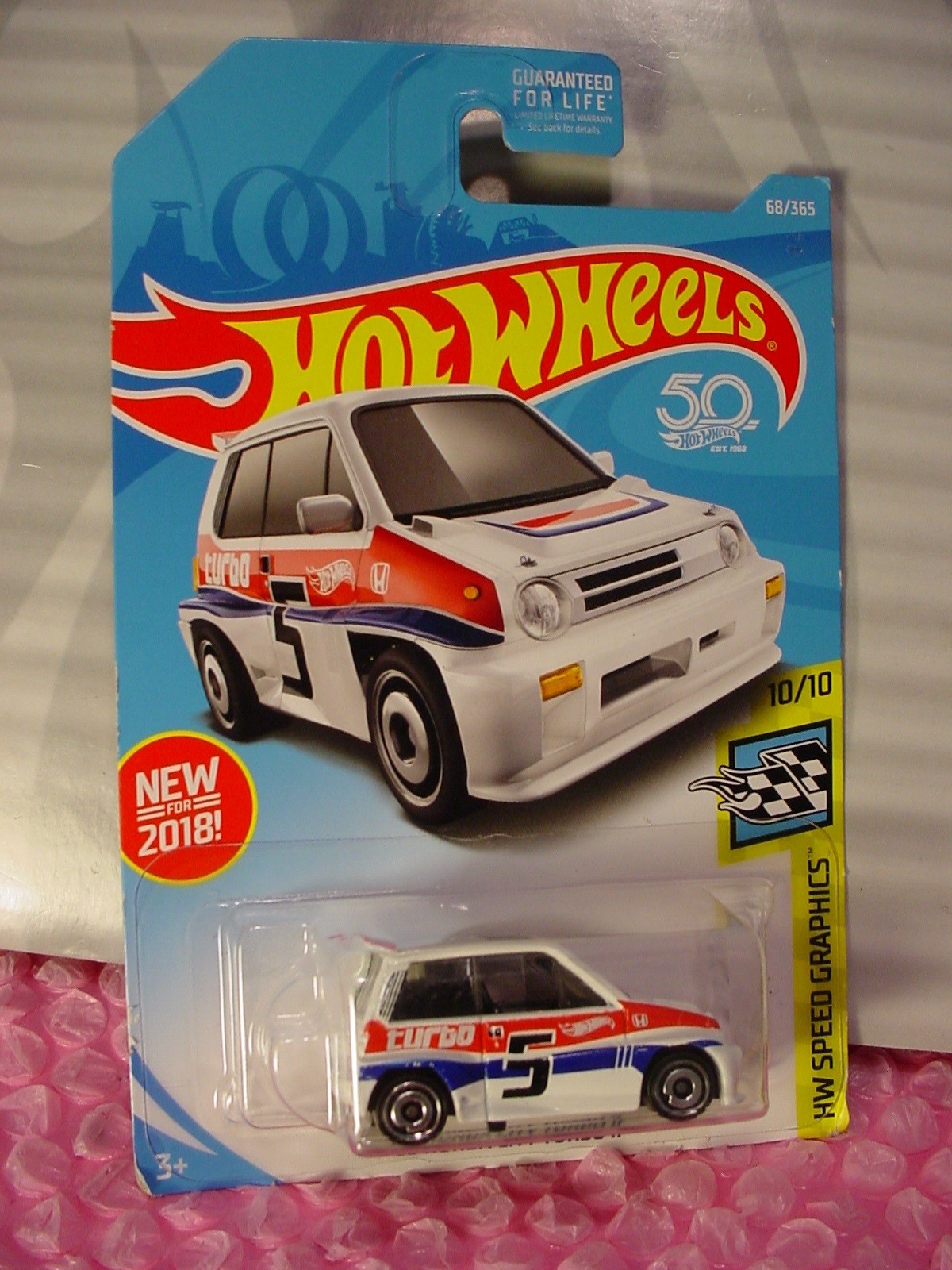 2018 Hot Wheels '85 HONDA CITY TURBO II #68 USA 50✰white;5
