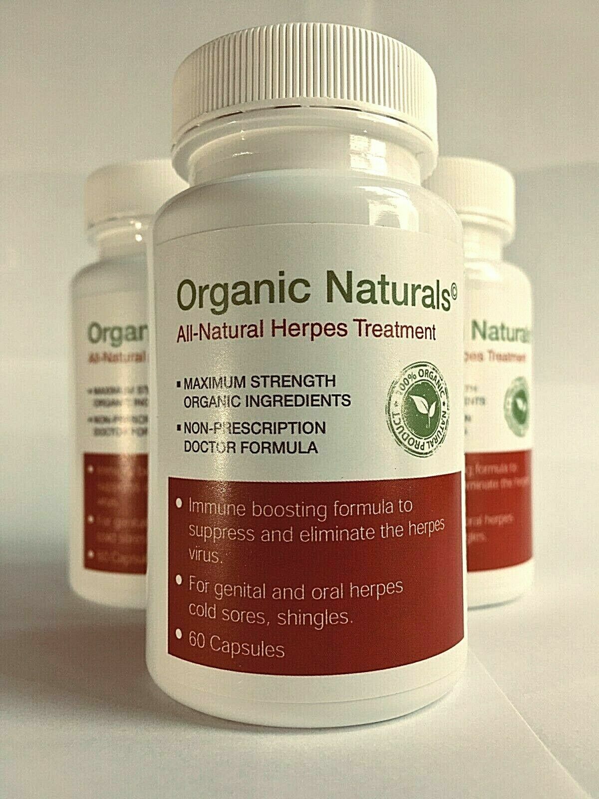 All-Natural Herpes Treatment Capsules - by Organic Naturals - 60 Capsules