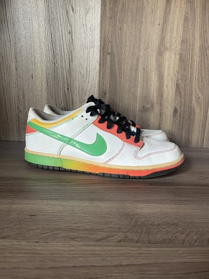 Nike Sb Dunk Low 6.0 White Rasta Green 
