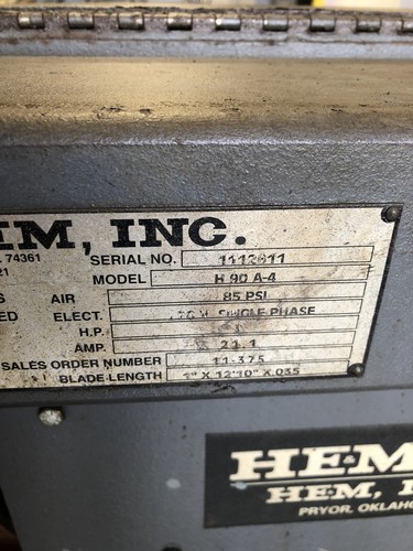 HE&M Saw H90 -4 Automatic Single Phase