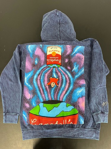 Pre-owned Limited Edition Buddha & The Big World  Ben Fredette Hoodie Size Large In Blue