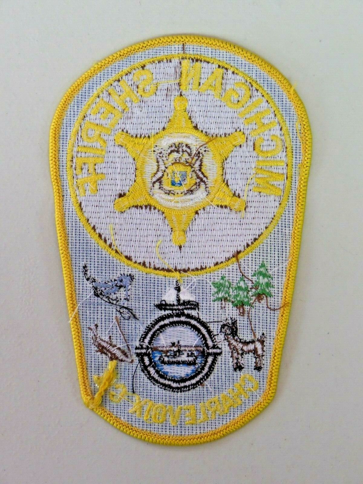 Vintage Michigan Sheriff Charlevoix Co. Police Patch Embroidered 4363