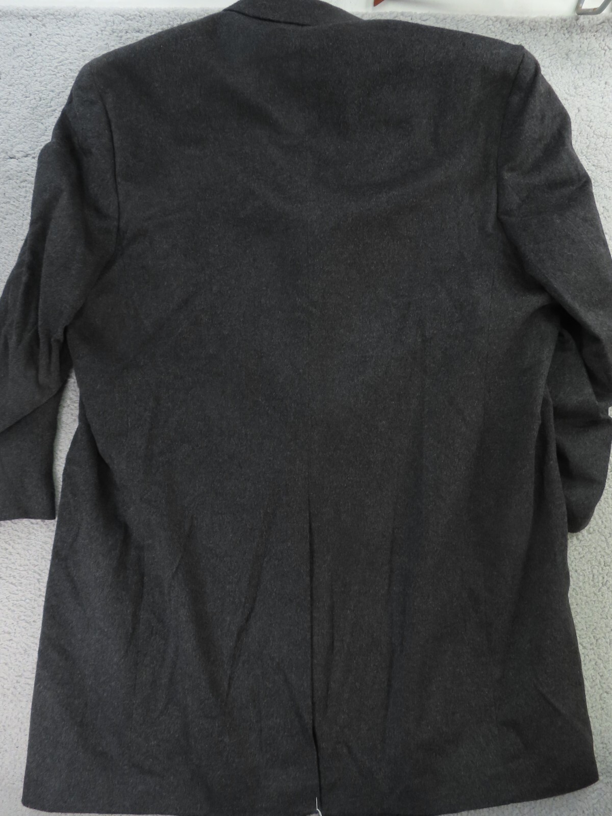 Pre-owned Jos. A. Bank Jos A Bank Over Coat Jacket Mens 50r Charcoal Gray 100% Cashmere