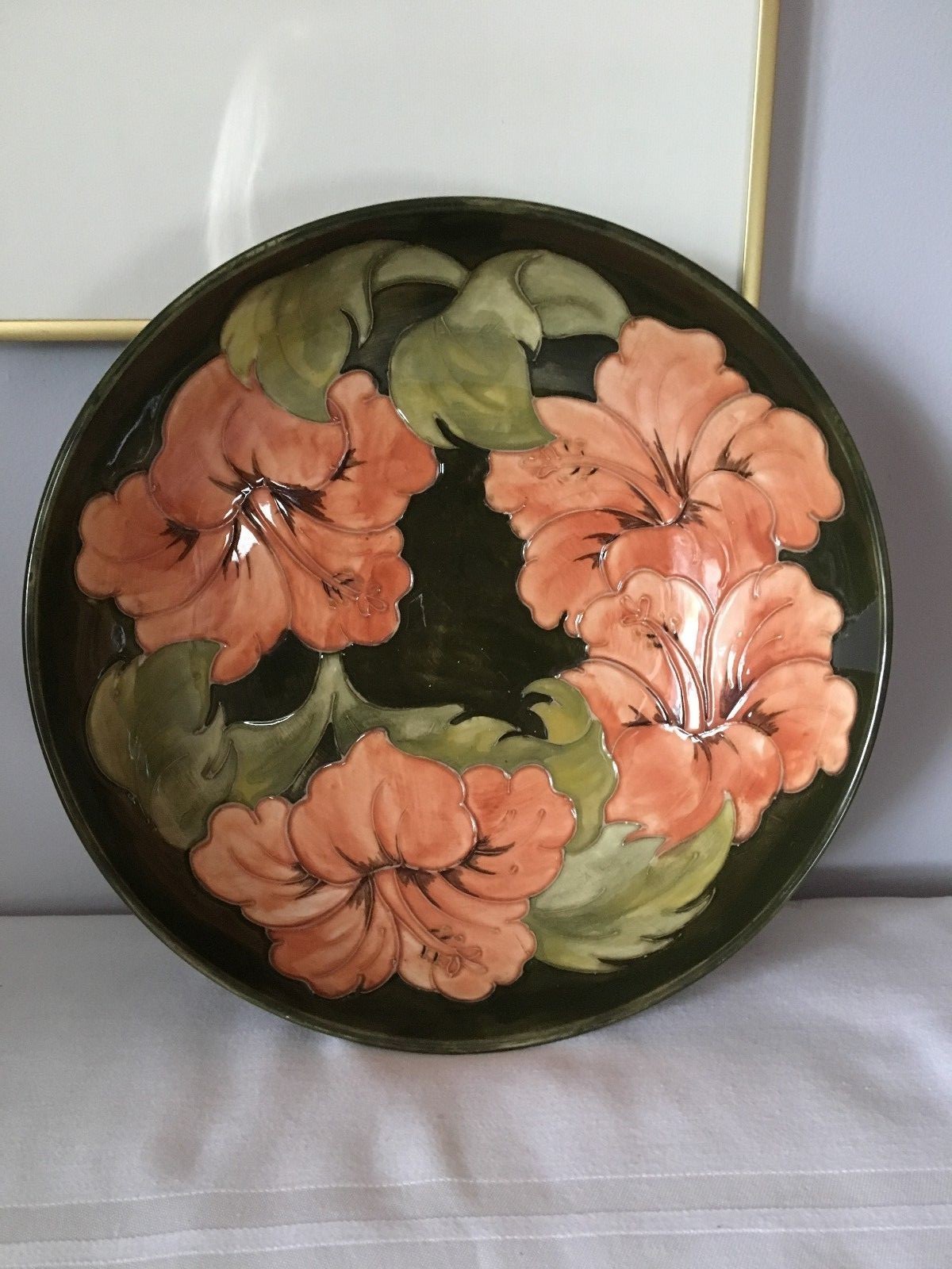 Vintage Moorcroft Fruit Bowl Hibiscus Pattern