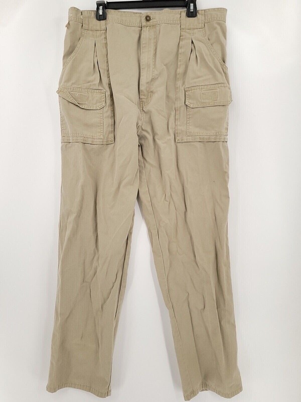 Mens Adult Size 40 L34 38x35 Beige 100% Cotton