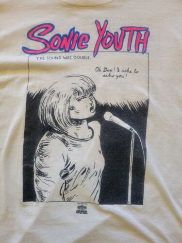 1991 True Vintage Sonic Youth Goo Pettibon T-Shirt Size M 1991 True Vintage Sonic Youth Goo Pettibon T-Shirt Size M