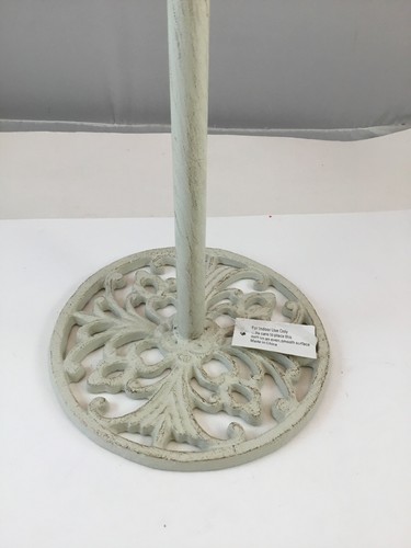 Adjustable Plant Hanger, White Washed Metal Beachy New 22-40” Height One Hook
