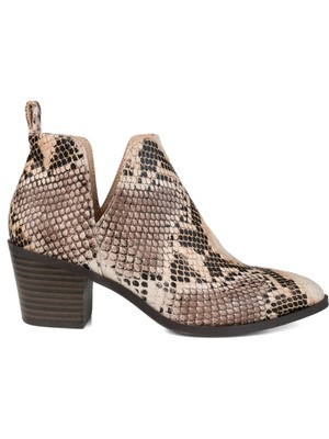 

JOURNEE COLLECTION Женские ботильоны без шнуровки Brown Snake V Lola Almond, Коричневый, LOLA-BOOTIE