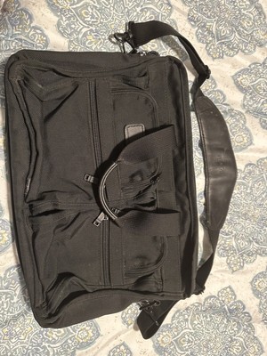 Tumi  Black Ballistic Nylon Expandable Laptop Briefcase Bag