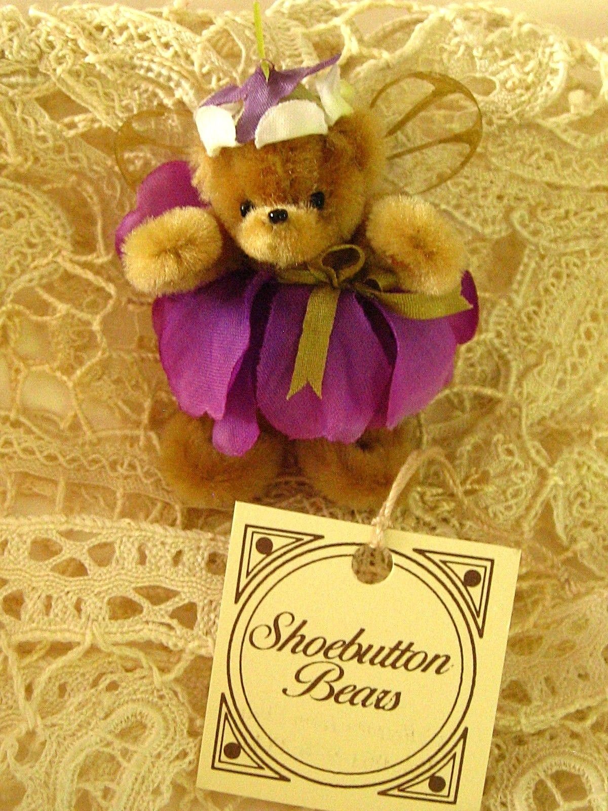 VINTAGE ORIGINAL MINIATURE PIPE CLEANER FLOWER FAIRY TEDDY BEAR ARTIST