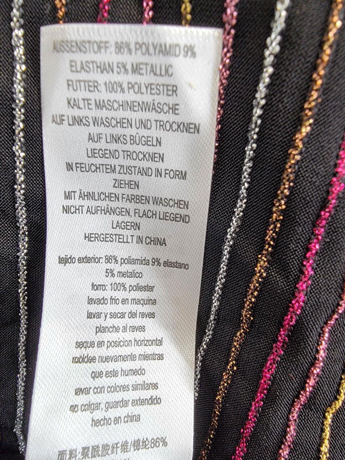 French Connection Paula Keyhole Midi Dress Women's XS Blackout Multi Round Neck - Picture 14 of 16