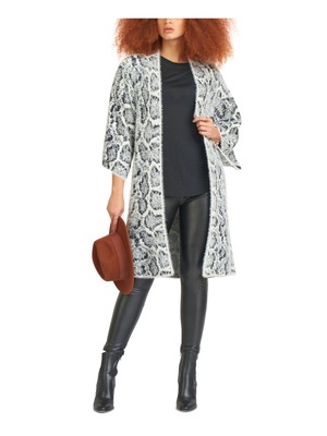 

BLACK TAPE Женский белый фактурный кардиган-кимоно с открытыми передними рукавами Petites P\XS