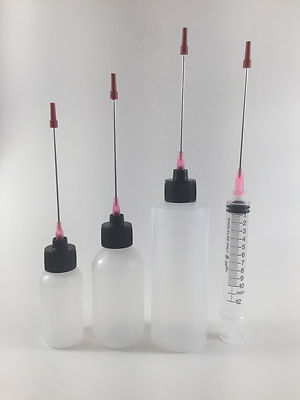 Plastic Squeeze Bottles 1oz,2oz,4oz,10ML Syringe 3'' Applicators for Watch Oil