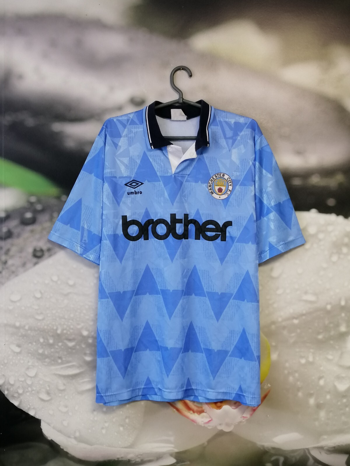 Manchester City 1989 - 1991 home vintage football shirt jersey