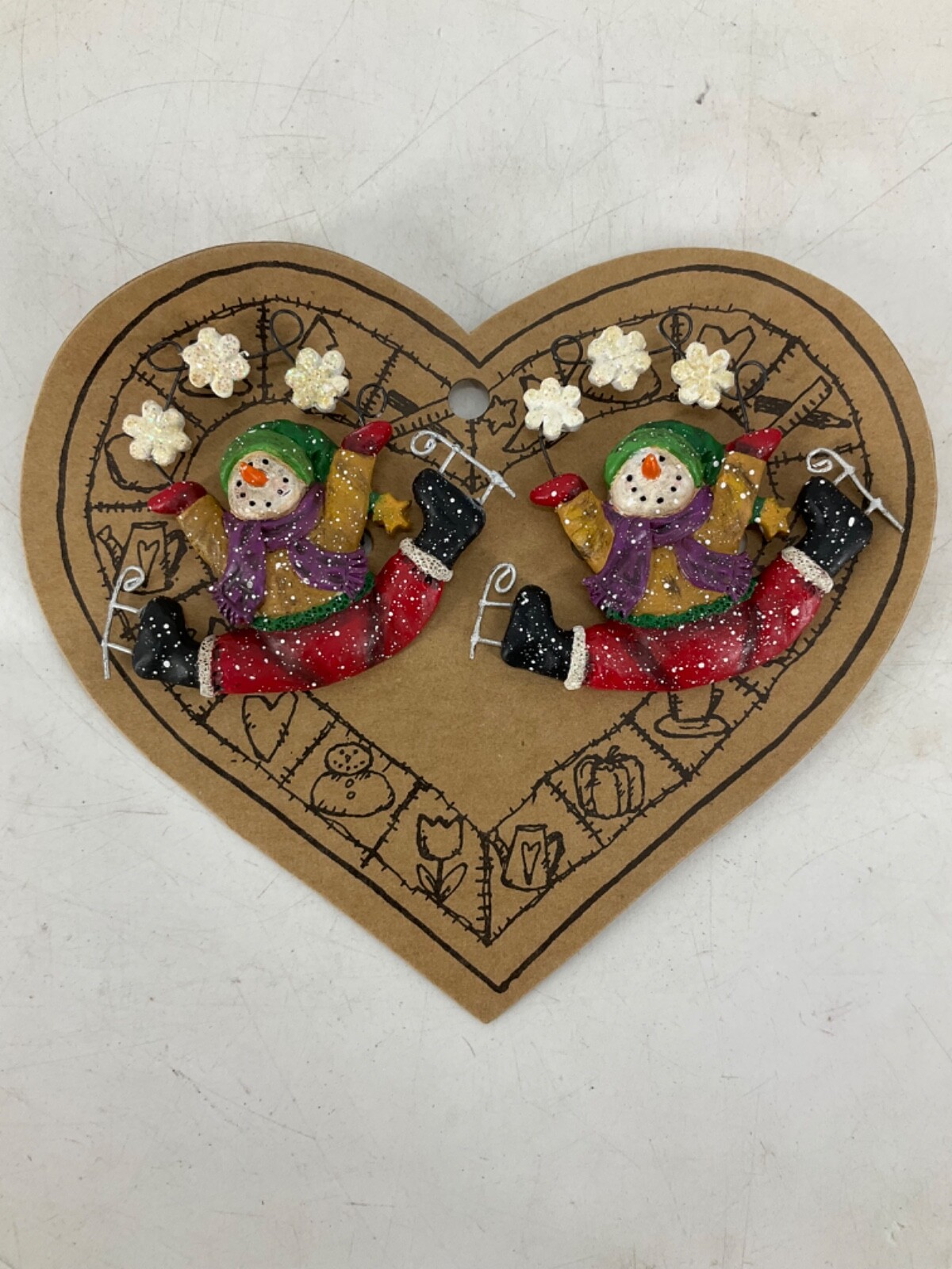Hanna's Handiworks Snowman Pins Set of 2 HH#50461