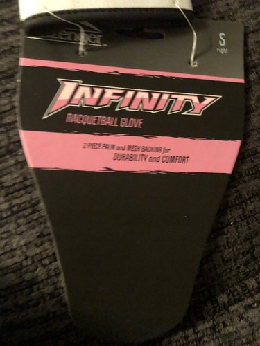 New SLAZENGER INFINITY RACQUETBALL GLOVES - WOMENS Right Small Pink Black White
