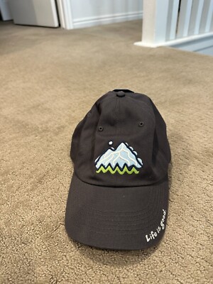 LIFE IS GOOD GRAY MOUNTAIN SCENE BASEBALL CAP NWT