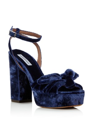 

TABITHA SIMMONS Женские синие сандалии Jodie на платформе 1-1/2 дюйма на блочном каблуке, Синий, JODIE