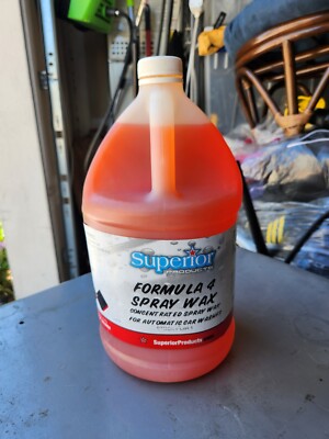 Formula 4 Spray Wax 1 Gal Concentrate for Car Wash Water Repellence