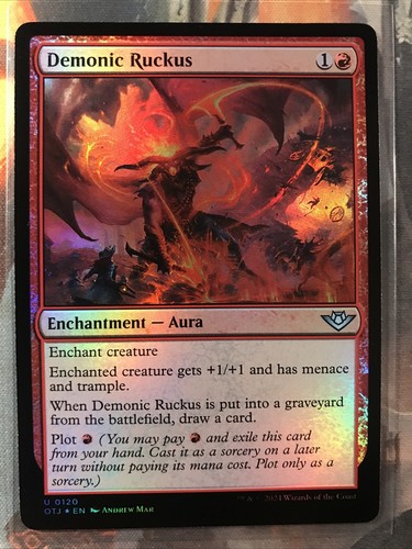 MTG Demonic Ruckus FOIL Outlaws of Thunder Junction OTJ BIG