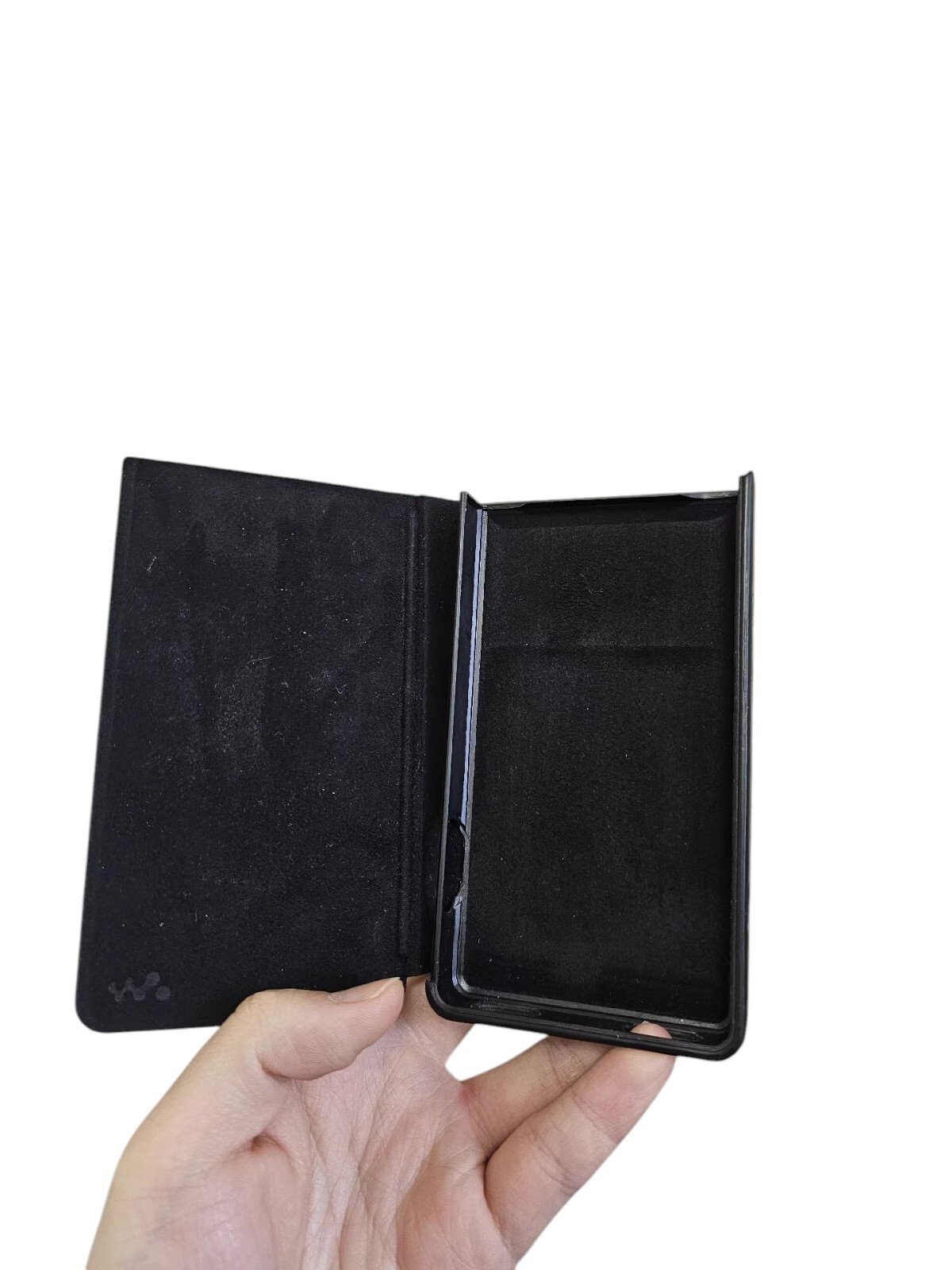 ブラック レザー コインケース Used Genuine Leather Case CKL-NWZX700 For SONY WALKMAN NW