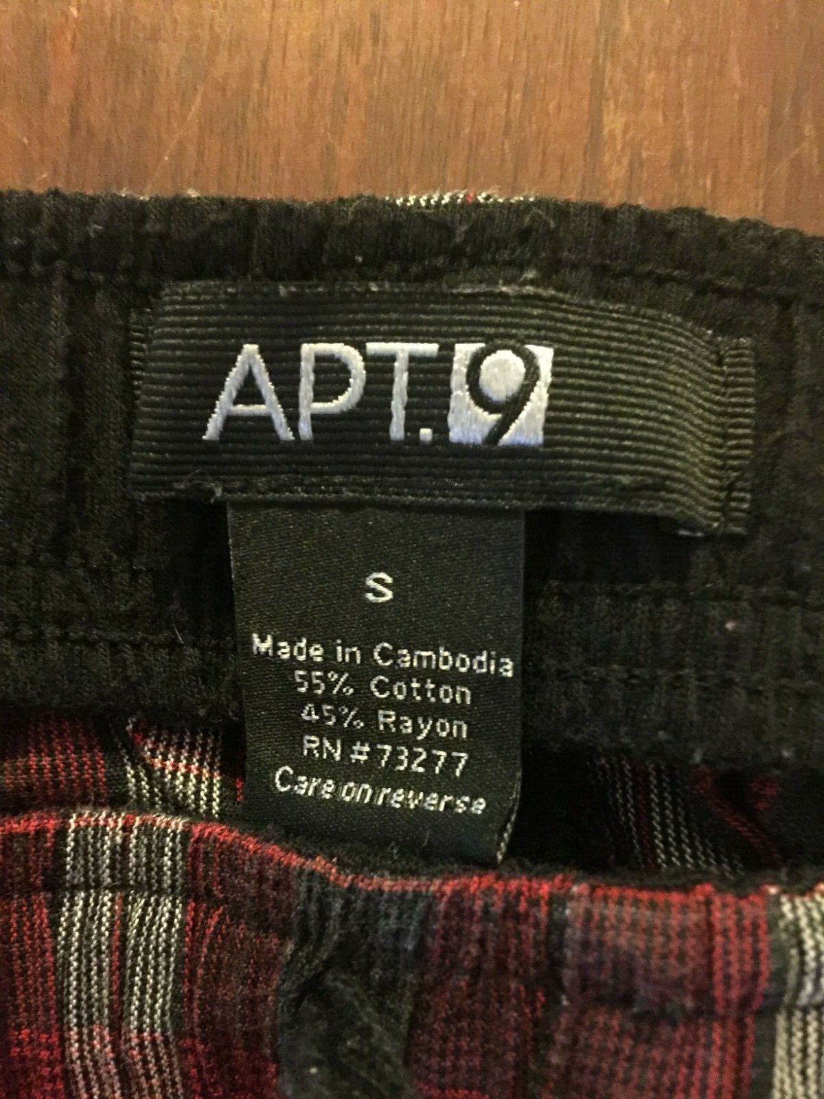 Mens Apt. 9 Pajama Lounge Pants Red Plaid size S Small