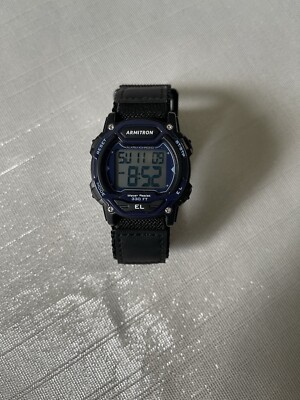 Armitron Sport Unisex Digital Chronograph Nylon Strap Watch Blue, 45-7004